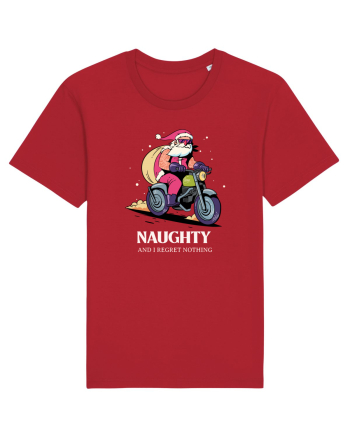 Naughty and I regret nothing - Biker Claus Red