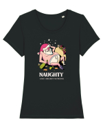 Naughty and I regret nothing - Hangover Claus Tricou mânecă scurtă guler larg fitted Damă Expresser