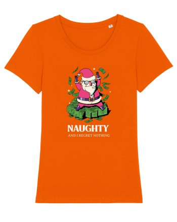 Naughty and I regret nothing - Rich Claus Bright Orange