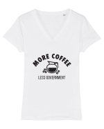 More coffee Tricou mânecă scurtă guler V Damă Evoker
