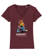 Naughty and I regret nothing - Rudolf Tricou mânecă scurtă guler V Damă Evoker