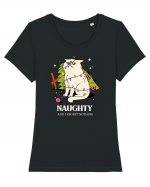 Naughty and I regret nothing - Tree killer Tricou mânecă scurtă guler larg fitted Damă Expresser