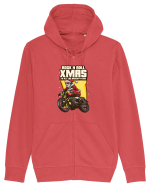 Rock n roll Christmas - Biker Santa Hanorac cu fermoar Unisex Connector