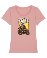 Rock n roll Christmas - Biker Santa Tricou mânecă scurtă guler larg fitted Damă Expresser