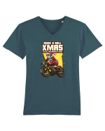 Rock n roll Christmas - Biker Santa Tricou mânecă scurtă guler V Bărbat Presenter