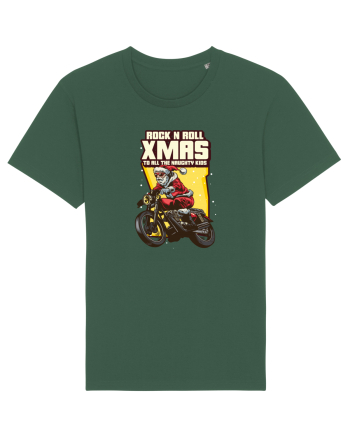 Rock n roll Christmas - Biker Santa Bottle Green