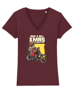 Rock n roll Christmas - Born free Tricou mânecă scurtă guler V Damă Evoker