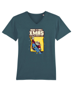Rock n roll Christmas - Freestyle Santa Tricou mânecă scurtă guler V Bărbat Presenter