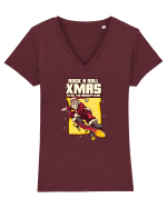 Rock n roll Christmas - Roll with soul Tricou mânecă scurtă guler V Damă Evoker