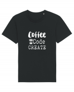 Coffee Code Create Tricou mânecă scurtă Unisex Rocker