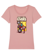 Rock n roll Christmas - Rolling for life Tricou mânecă scurtă guler larg fitted Damă Expresser