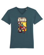 Rock n roll Christmas - Rolling for life Tricou mânecă scurtă guler V Bărbat Presenter