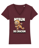 Nebun de Crăciun - Băiatul de turtă dulce Tricou mânecă scurtă guler V Damă Evoker