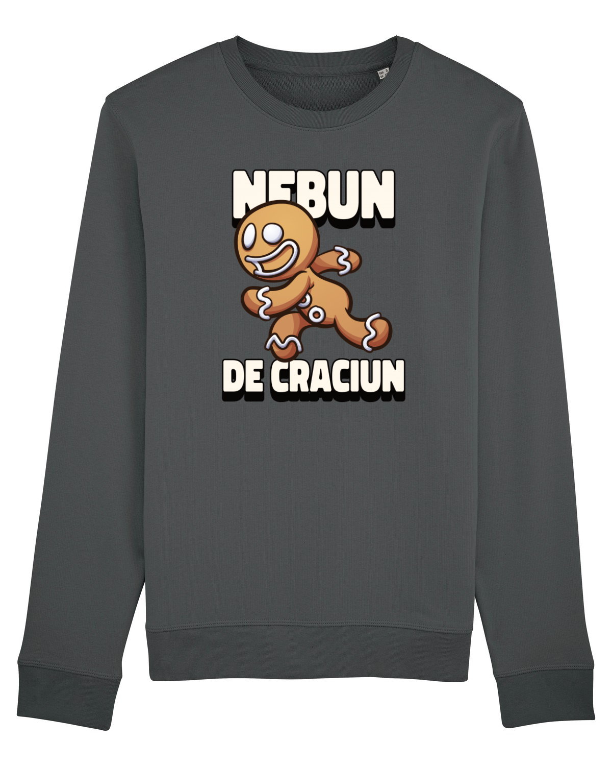 Bluză mânecă lungă Unisex Rise Anthracite