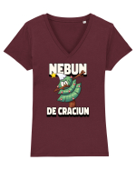 Nebun de Crăciun - Bradul de Crăciun Tricou mânecă scurtă guler V Damă Evoker
