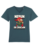 Nebun de Crăciun - Elf de Crăciun Tricou mânecă scurtă guler V Bărbat Presenter