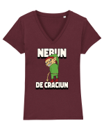 Nebun de Crăciun - Elf răutăcios Tricou mânecă scurtă guler V Damă Evoker