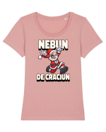 Nebun de Crăciun - Moșul cel vesel Tricou mânecă scurtă guler larg fitted Damă Expresser