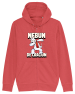 Nebun de Crăciun - Urs polar Hanorac cu fermoar Unisex Connector