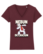 Nebun de Crăciun - Urs polar Tricou mânecă scurtă guler V Damă Evoker