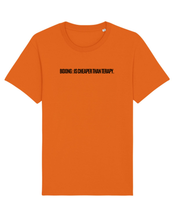 BOXING IS CHEAPER THAN TERAPY Bright Orange