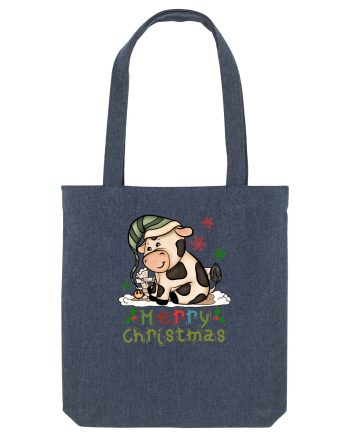 Vacă drăguță Merry Christmas HO HO HO Midnight Blue