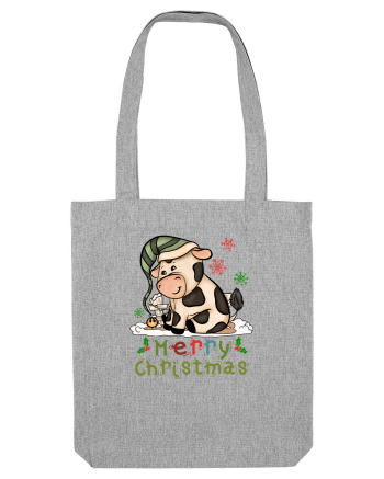 Vacă drăguță Merry Christmas HO HO HO Heather Grey