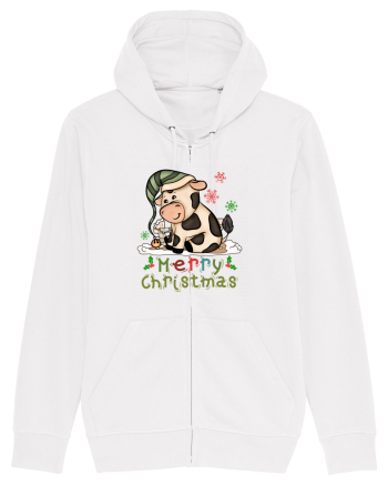 Vacă drăguță Merry Christmas HO HO HO White