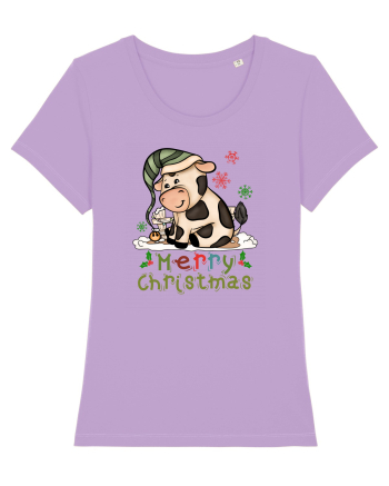 Vacă drăguță Merry Christmas HO HO HO Lavender Dawn