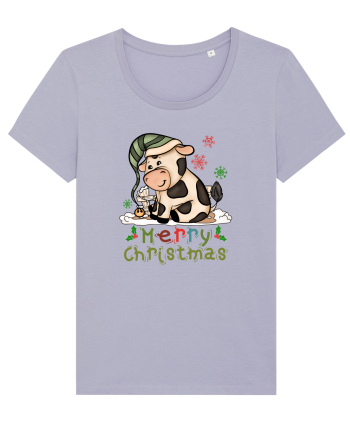 Vacă drăguță Merry Christmas HO HO HO Lavender
