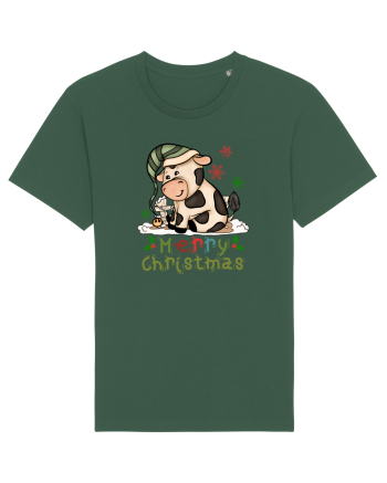 Vacă drăguță Merry Christmas HO HO HO Bottle Green