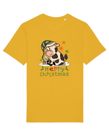 Vacă drăguță Merry Christmas HO HO HO Spectra Yellow