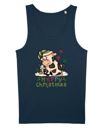 Vacă drăguță Merry Christmas HO HO HO Navy