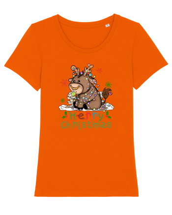 Vacă drăguță Merry Christmas Bright Orange