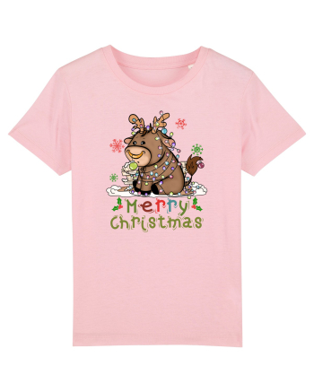 Vacă drăguță Merry Christmas Cotton Pink