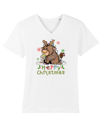 Vacă drăguță Merry Christmas White