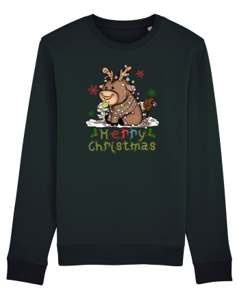 Vacă drăguță Merry Christmas Black