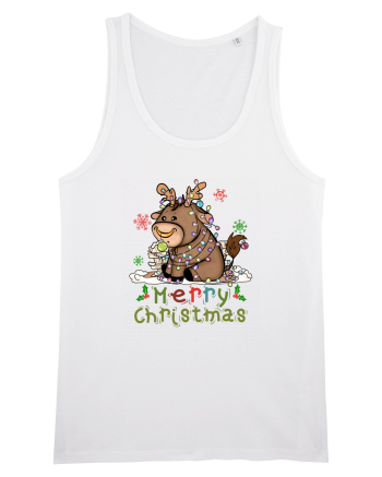Vacă drăguță Merry Christmas White