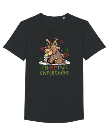 Vacă drăguță Merry Christmas Black