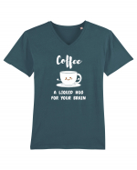 Coffee Hug Tricou mânecă scurtă guler V Bărbat Presenter