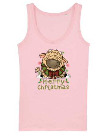 Vacă drăguță Merry Christmas HO HO HO Cotton Pink