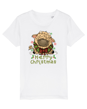 Vacă drăguță Merry Christmas HO HO HO White
