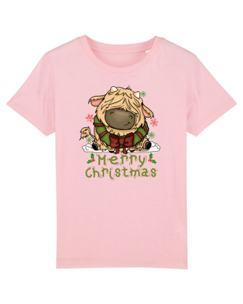 Vacă drăguță Merry Christmas HO HO HO Cotton Pink