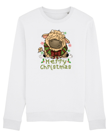 Vacă drăguță Merry Christmas HO HO HO White