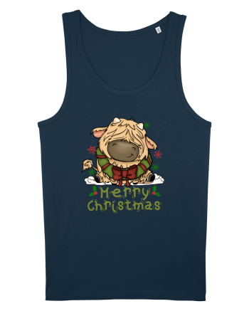Vacă drăguță Merry Christmas HO HO HO Navy