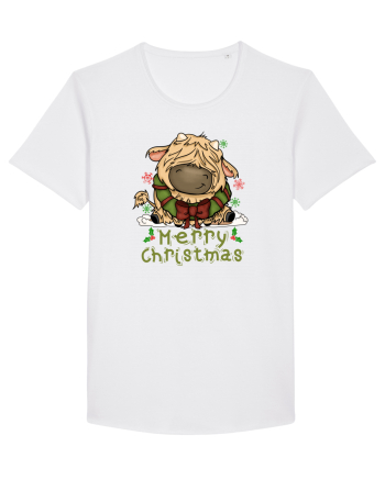 Vacă drăguță Merry Christmas HO HO HO White