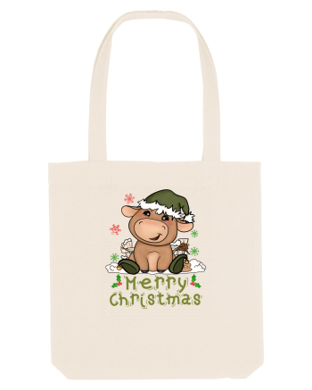 Vacă drăguță Merry Christmas HO HO HO Natural