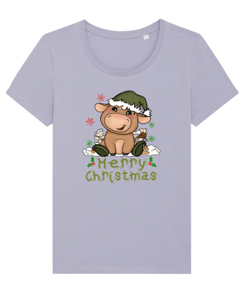 Vacă drăguță Merry Christmas HO HO HO Lavender