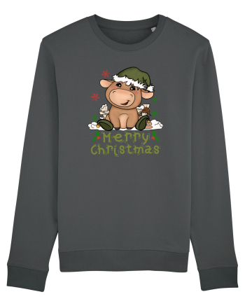 Vacă drăguță Merry Christmas HO HO HO Anthracite