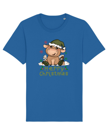 Vacă drăguță Merry Christmas HO HO HO Royal Blue